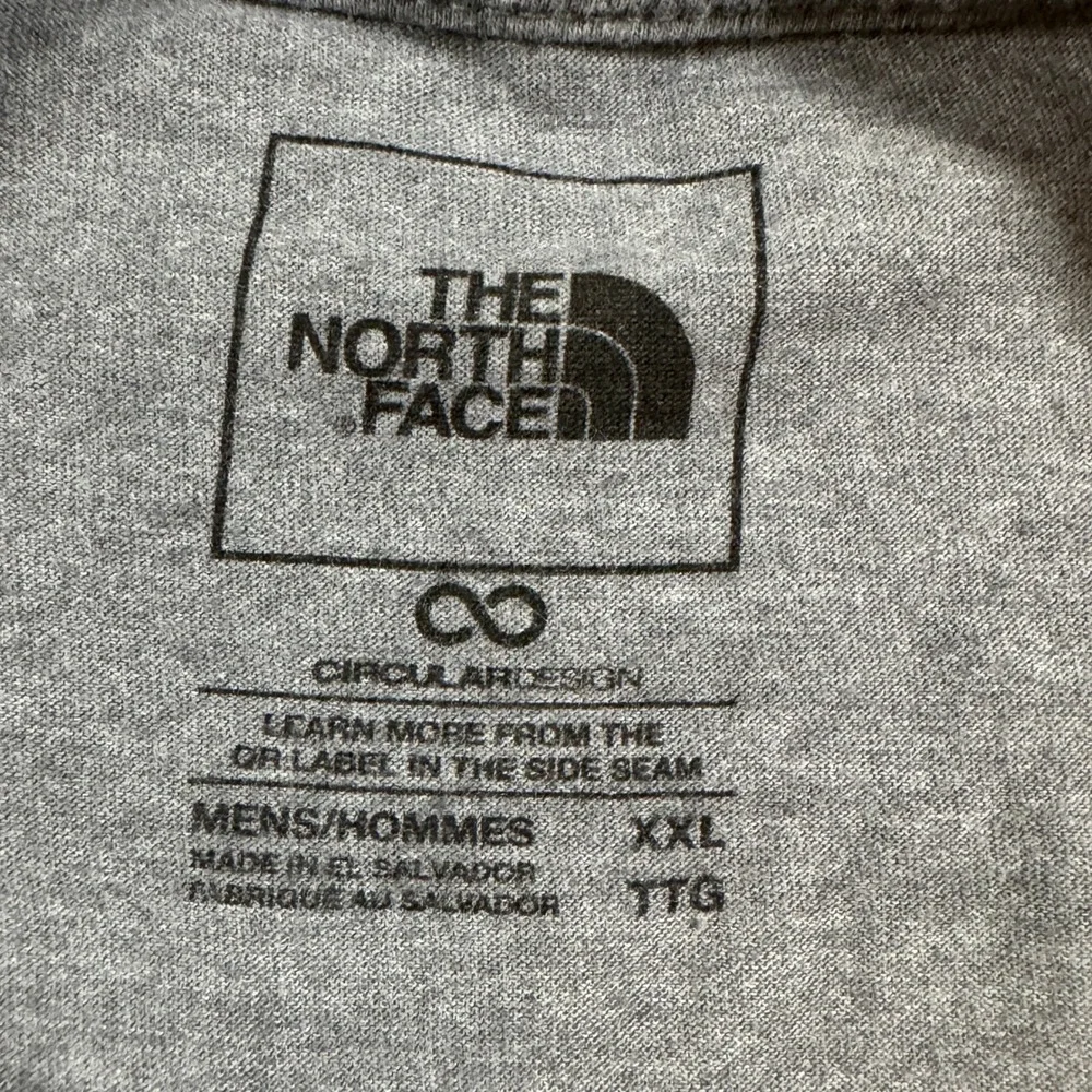 The North Face Long Sleeve Graphic T-Shirt Mens XXL Gray Mountain Circular Tee